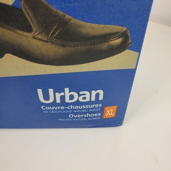 Acton Canada Overshoes Black Waterproof Natural Rubber XL vintage 90s - Picture 3 of 13